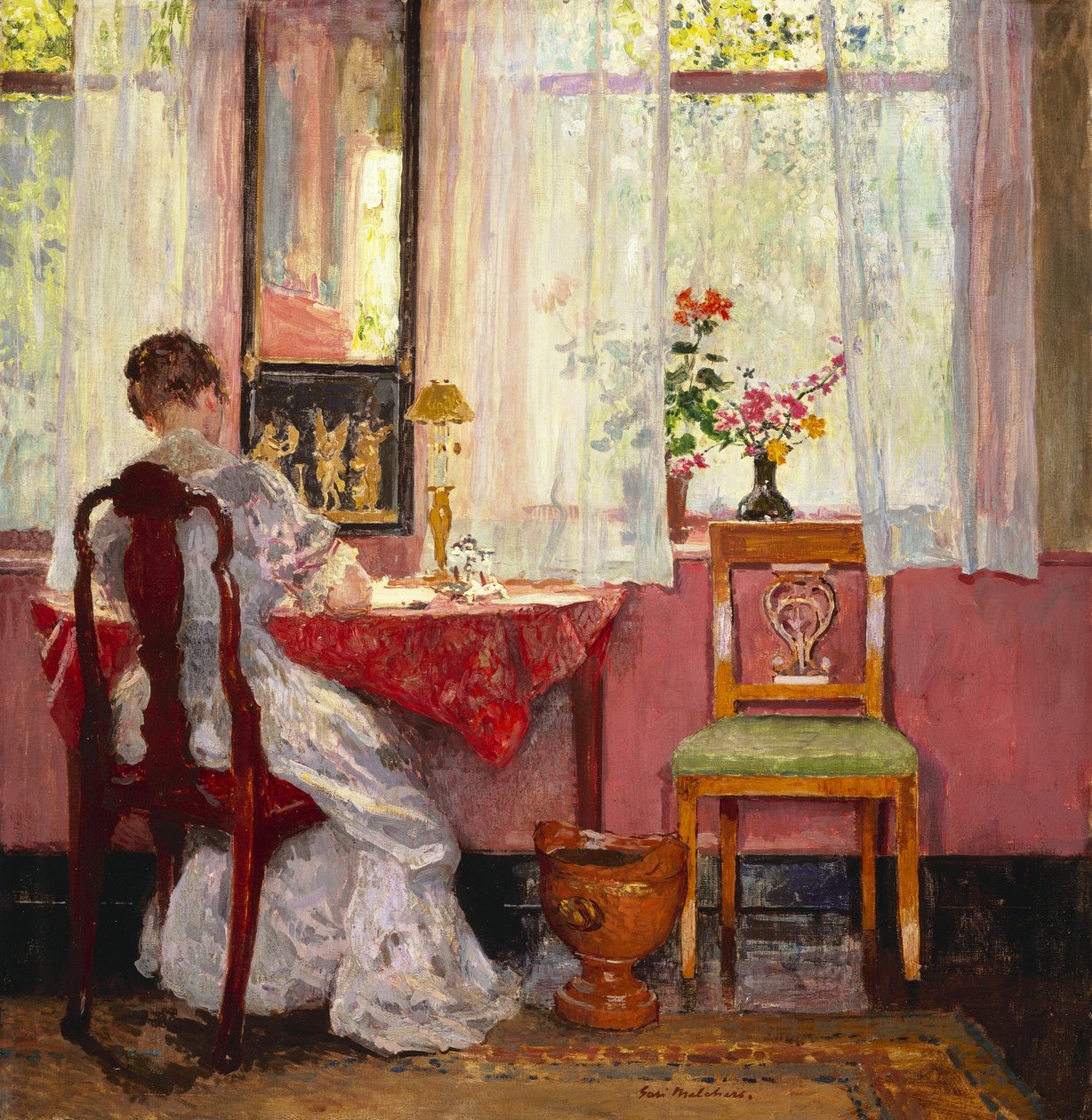 Írás, 1905-1909 körül alkotó: Julius Gari Melchers