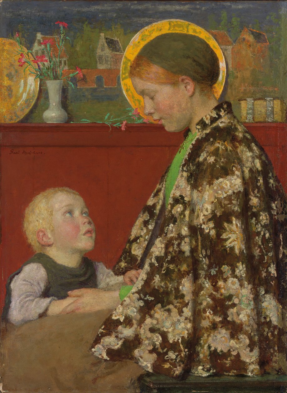 Fiatal anya, 1892-1895 körül (olaj, vászon) alkotó: Julius Gari Melchers