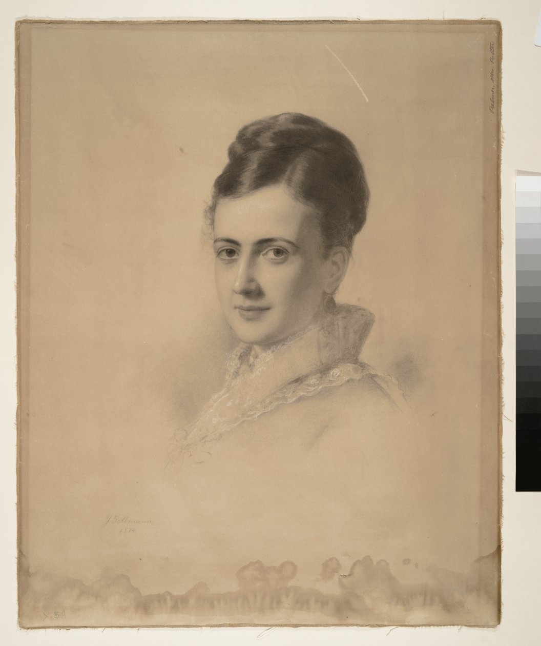 Mrs. Potter Palmer portréja (Bertha Palmer), 1874 (szén papíron) alkotó: Julius Gollmann