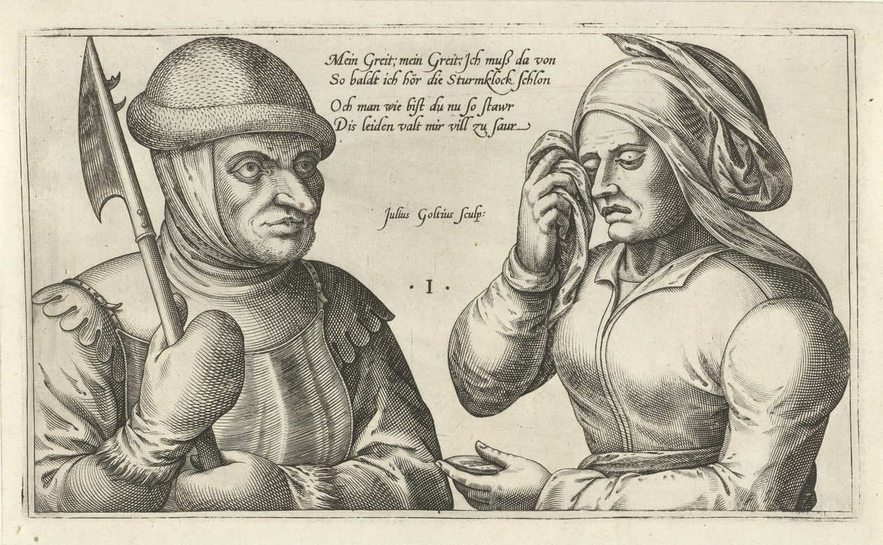 Búcsú egy katonától Szójátékok férfi és nő kapcsolatáról (sorozat címe) alkotó: Julius Goltzius