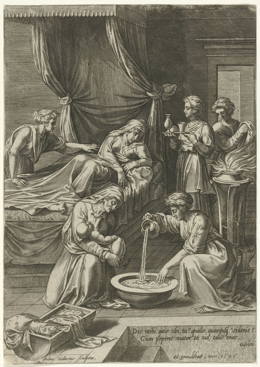 Szűz Mária születése alkotó: Julius Goltzius