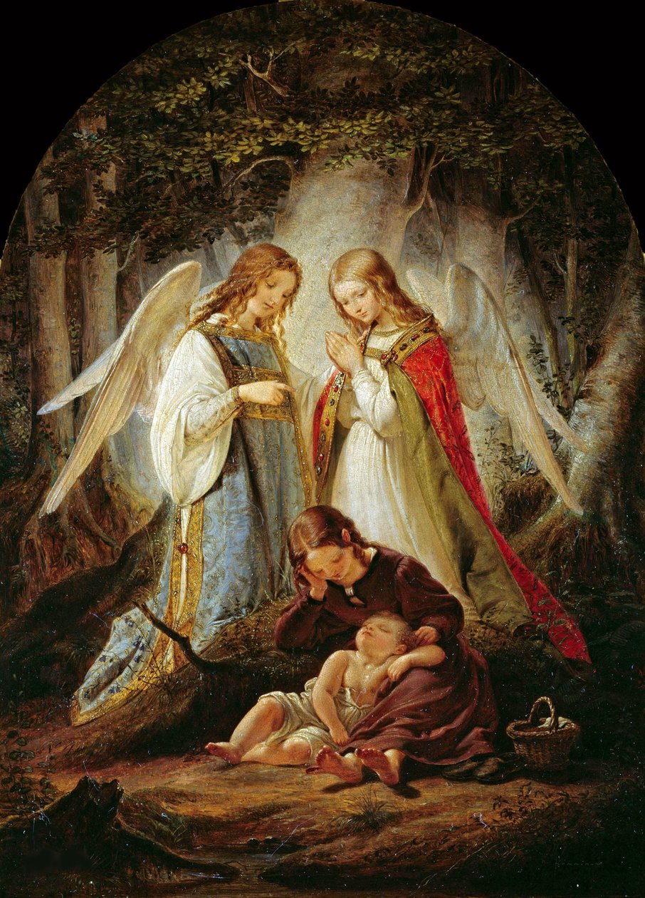 Az őrangyalok, 1836. alkotó: Julius Huebner