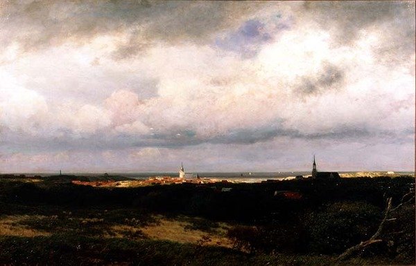 Tengerparti kilátás Hága közelében alkotó: Julius Jacobus de Sande Bakhuizen