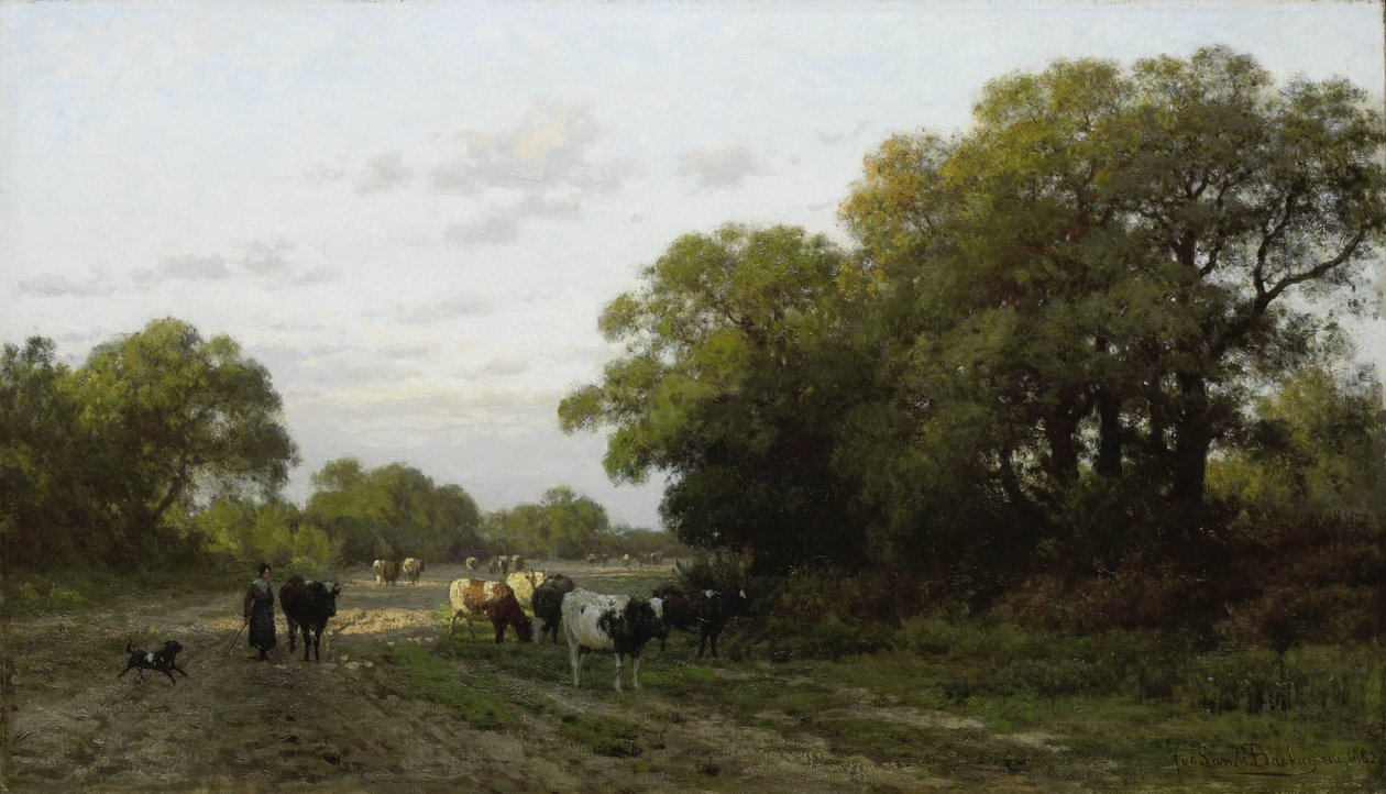 Táj Drenthében alkotó: Julius Jacobus van de Sande Bakhuyzen