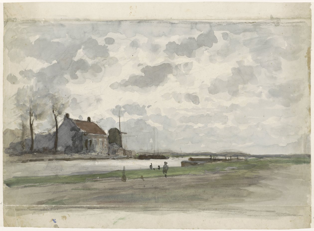 Vitorla szélmalommal alkotó: Julius Jacobus van de Sande Bakhuyzen