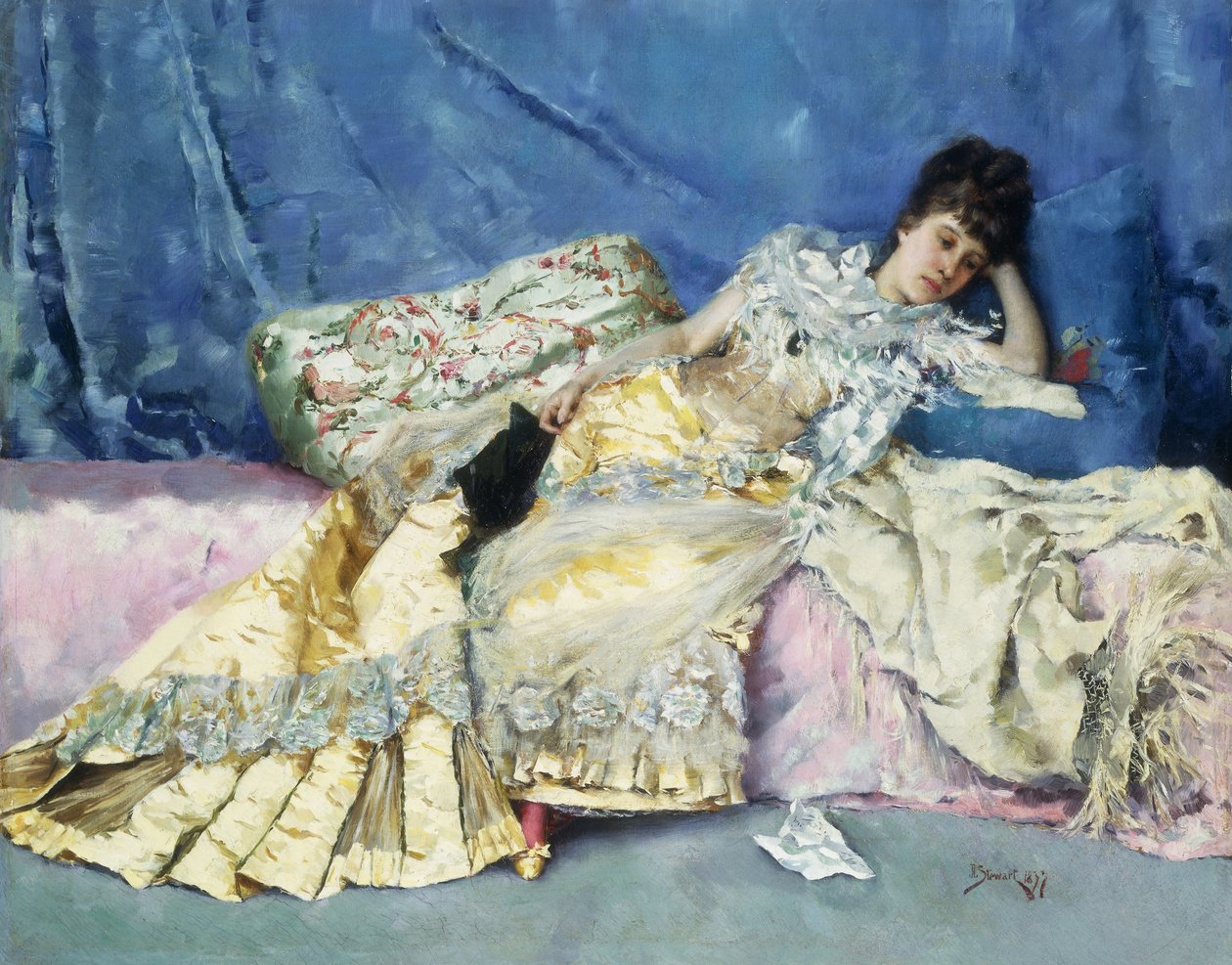Hölgy a díván, 1877 alkotó: Julius Leblanc Stewart