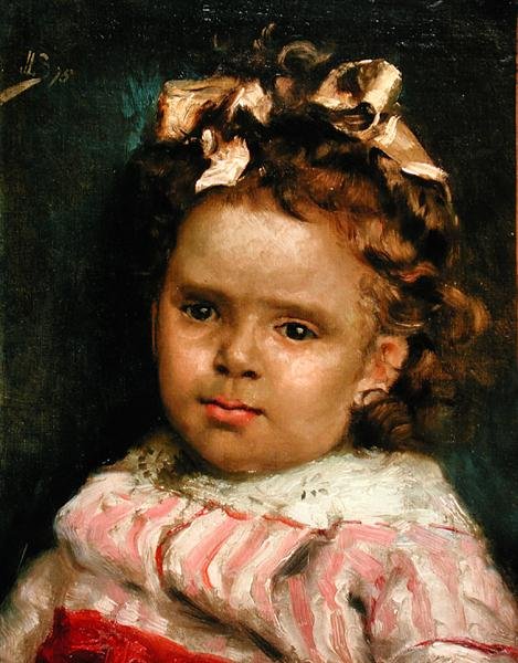 Little Girl Metisse (olaj, vászon) alkotó: Julius Leblanc Stewart