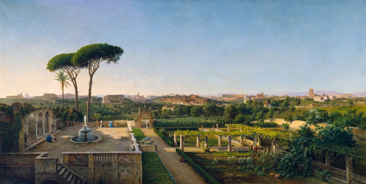 Róma kilátása az Aventinustól, 1873 alkotó: Julius O. Montalant