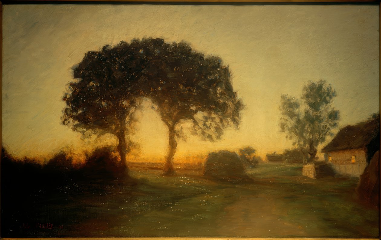 A két tölgy. Vallö környékéről alkotó: Julius Paulsen
