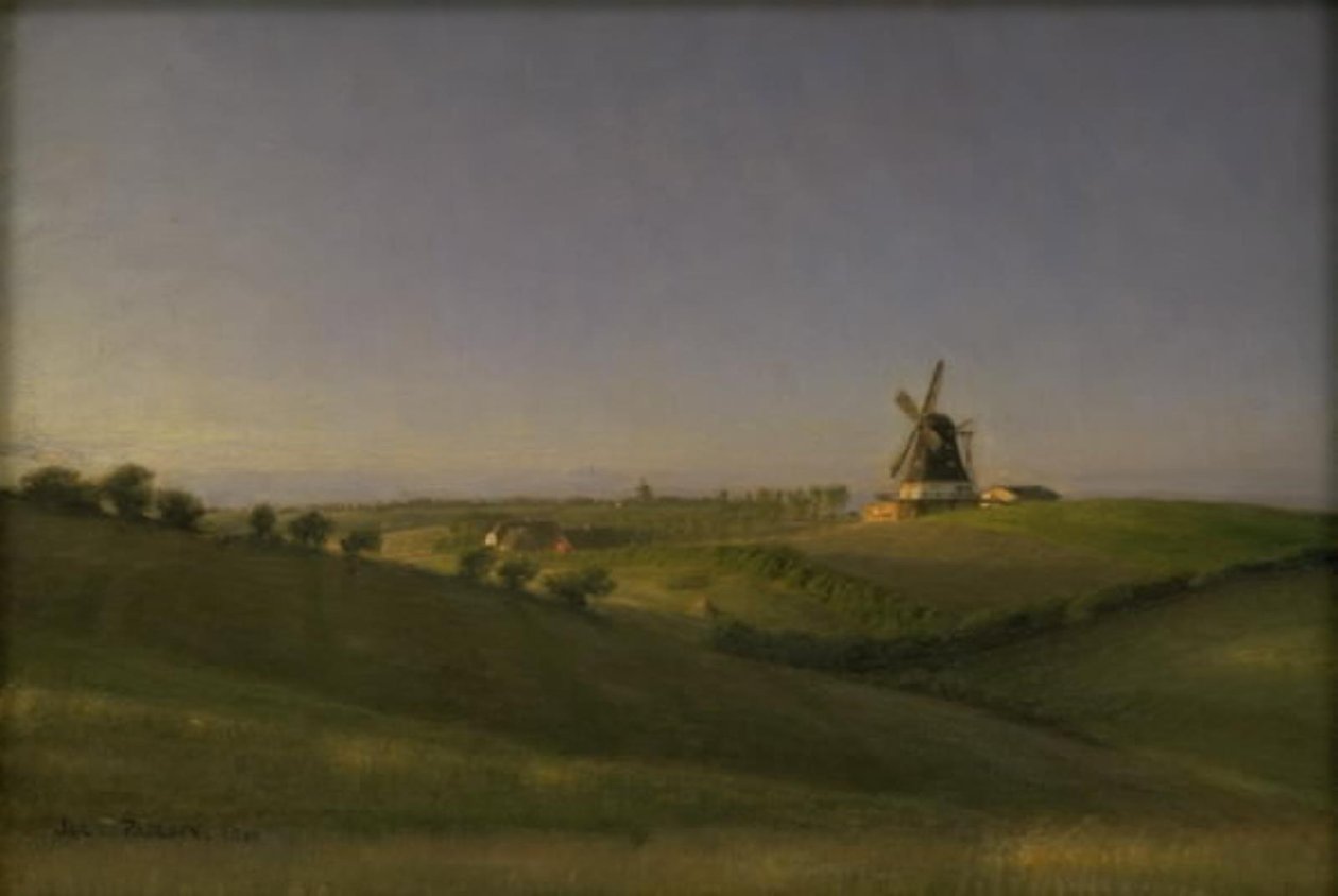 Táj Koldingban, Jütlandban, naplementekor alkotó: Julius Paulsen