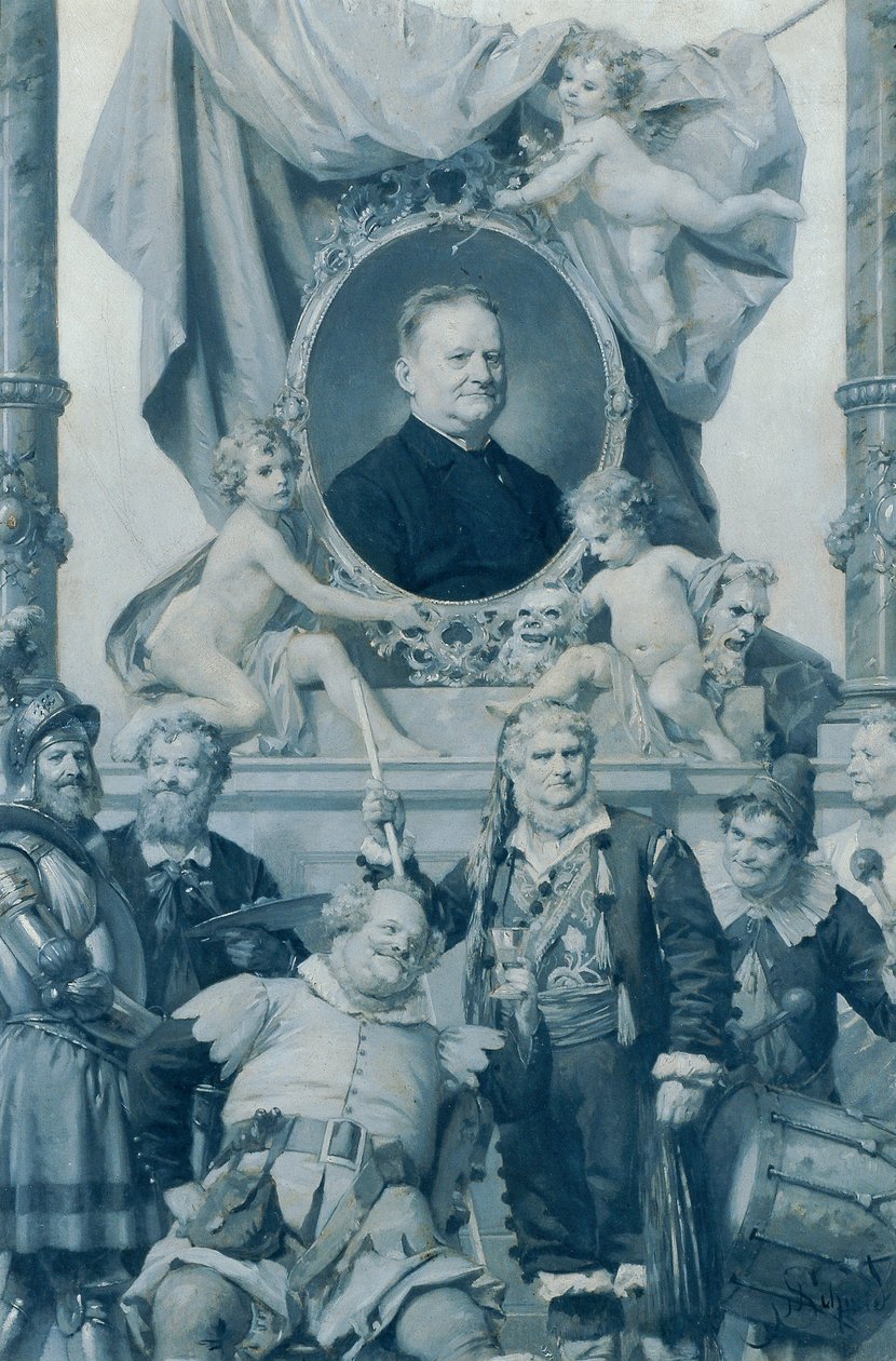 A Burgtheater színésze, Bernhard Baumeister alkotó: Julius Schmid