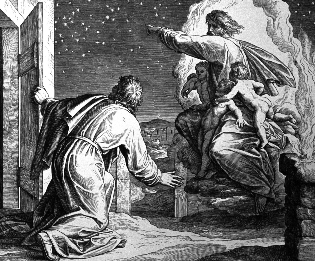 Ábrahám megkapja Isten parancsát, hogy hagyja el Harrant alkotó: Julius Schnorr von Carolsfeld