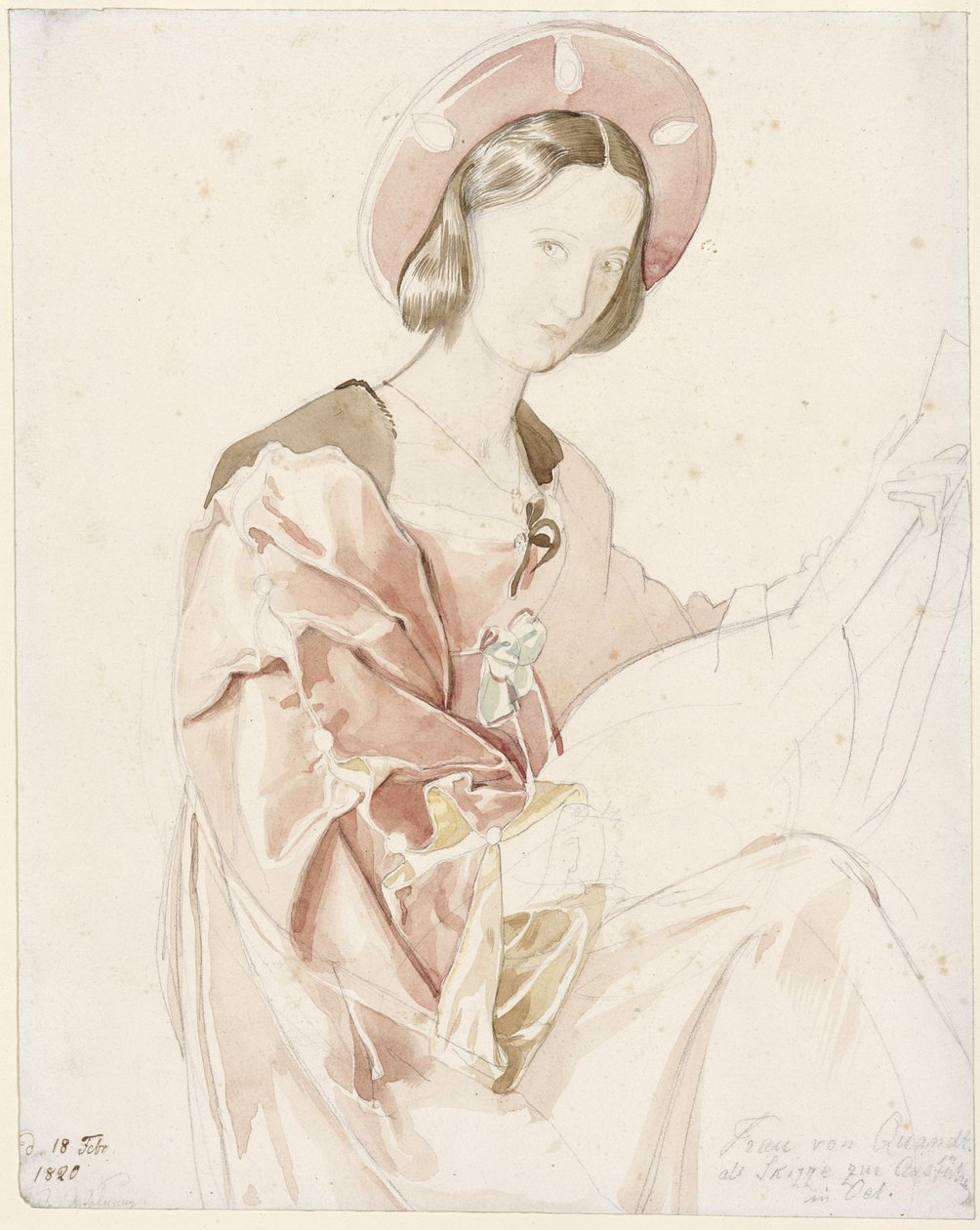 Clara Bianca von Quandt portréja alkotó: Julius Schnorr von Carolsfeld