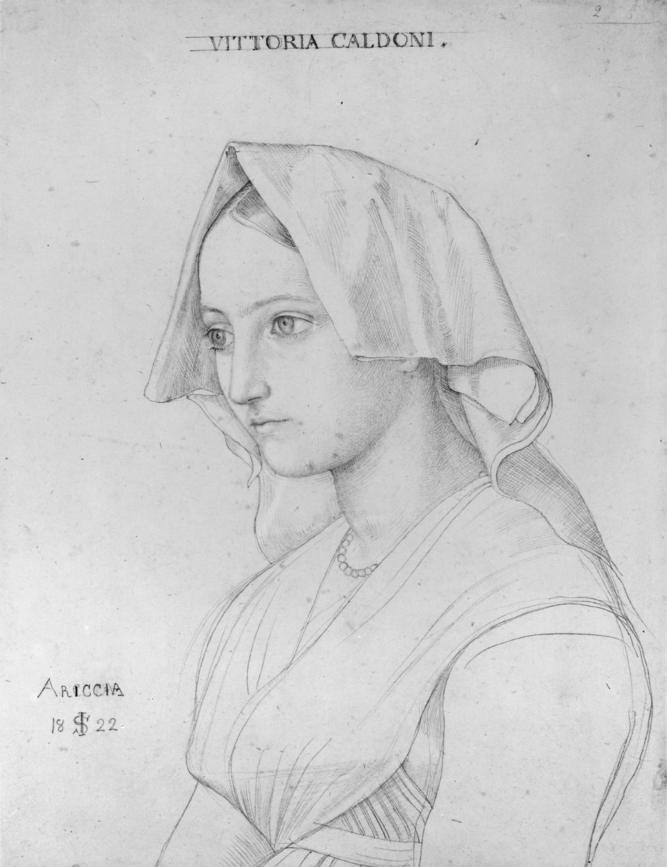 Vittoria Caldoni portréja alkotó: Julius Schnorr von Carolsfeld