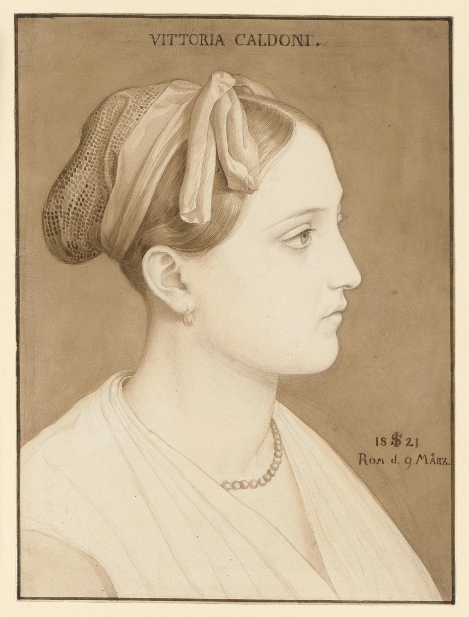 Vittoria Caldoni portréja alkotó: Julius Schnorr von Carolsfeld