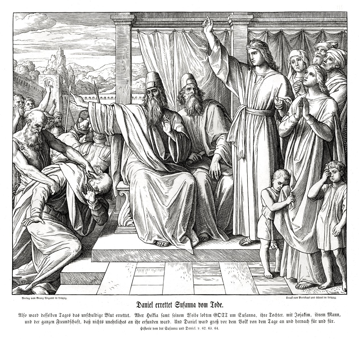 Daniel megkíméli Susanna, Susanna és Daniel életét alkotó: Julius Schnorr von Carolsfeld