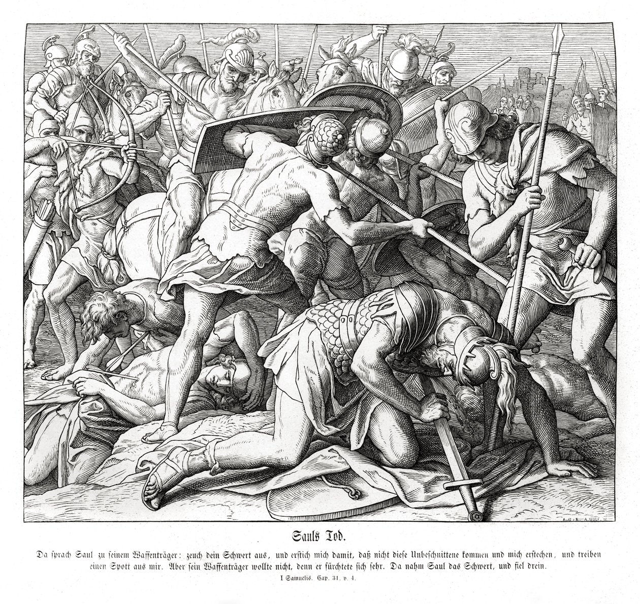 Saul halála alkotó: Julius Schnorr von Carolsfeld