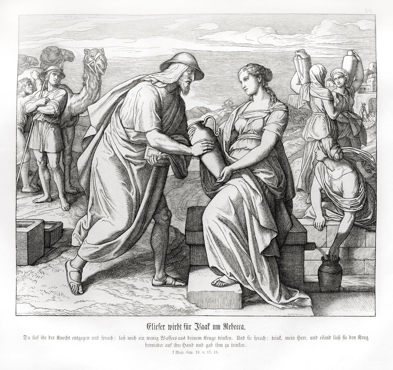 Eliezer és Rebecca a kútnál, Genesis alkotó: Julius Schnorr von Carolsfeld