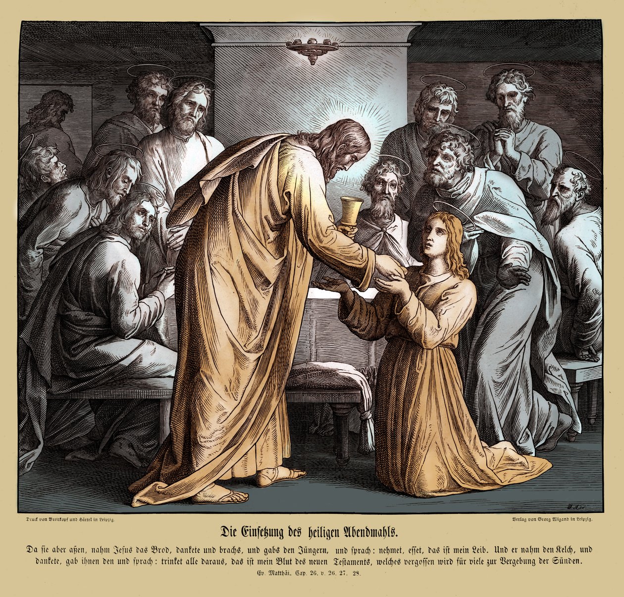 Eucharisztia, Máté evangéliuma alkotó: Julius Schnorr von Carolsfeld