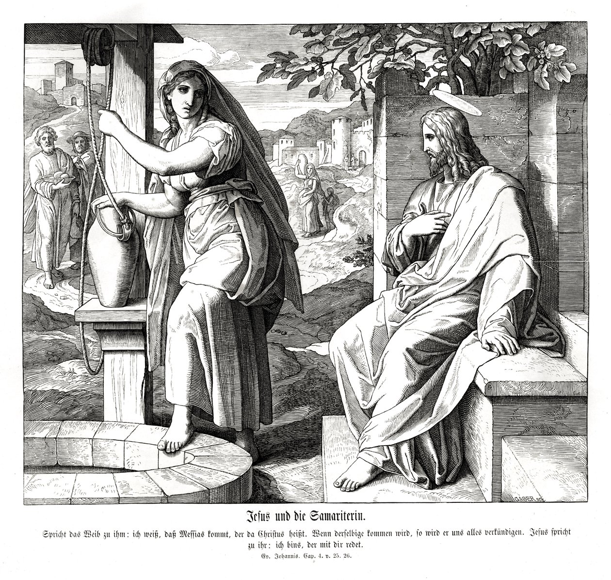 Jézus és a szamaritánus asszony, János evangéliuma alkotó: Julius Schnorr von Carolsfeld