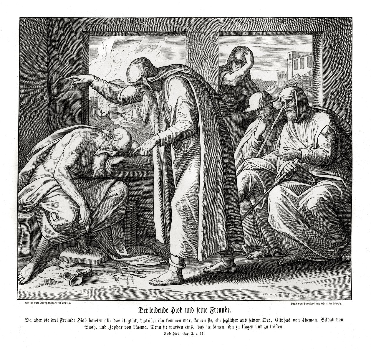 Job barátai, Job alkotó: Julius Schnorr von Carolsfeld