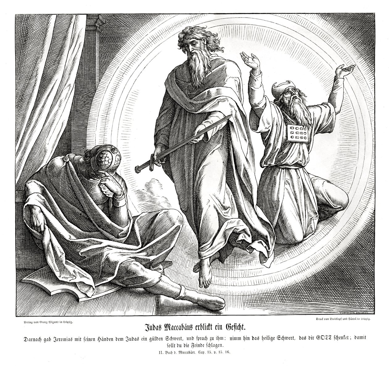 Makkabeus Júdás aranykardot kap alkotó: Julius Schnorr von Carolsfeld