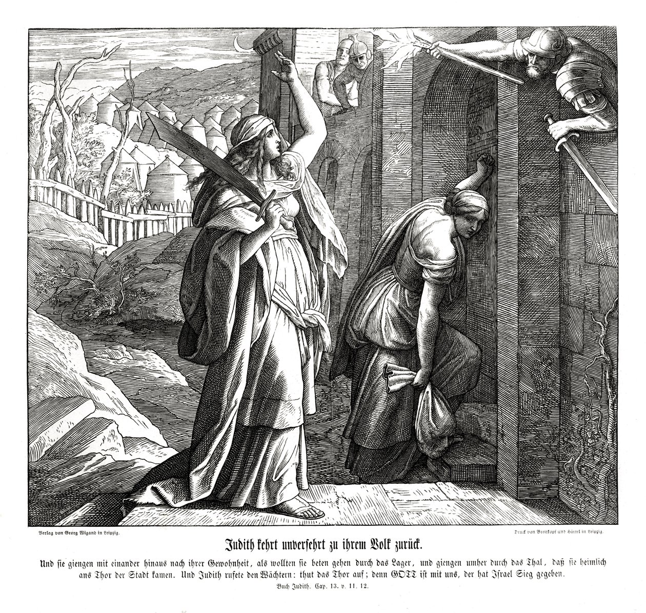 Judit visszatér népéhez, Judit könyve alkotó: Julius Schnorr von Carolsfeld
