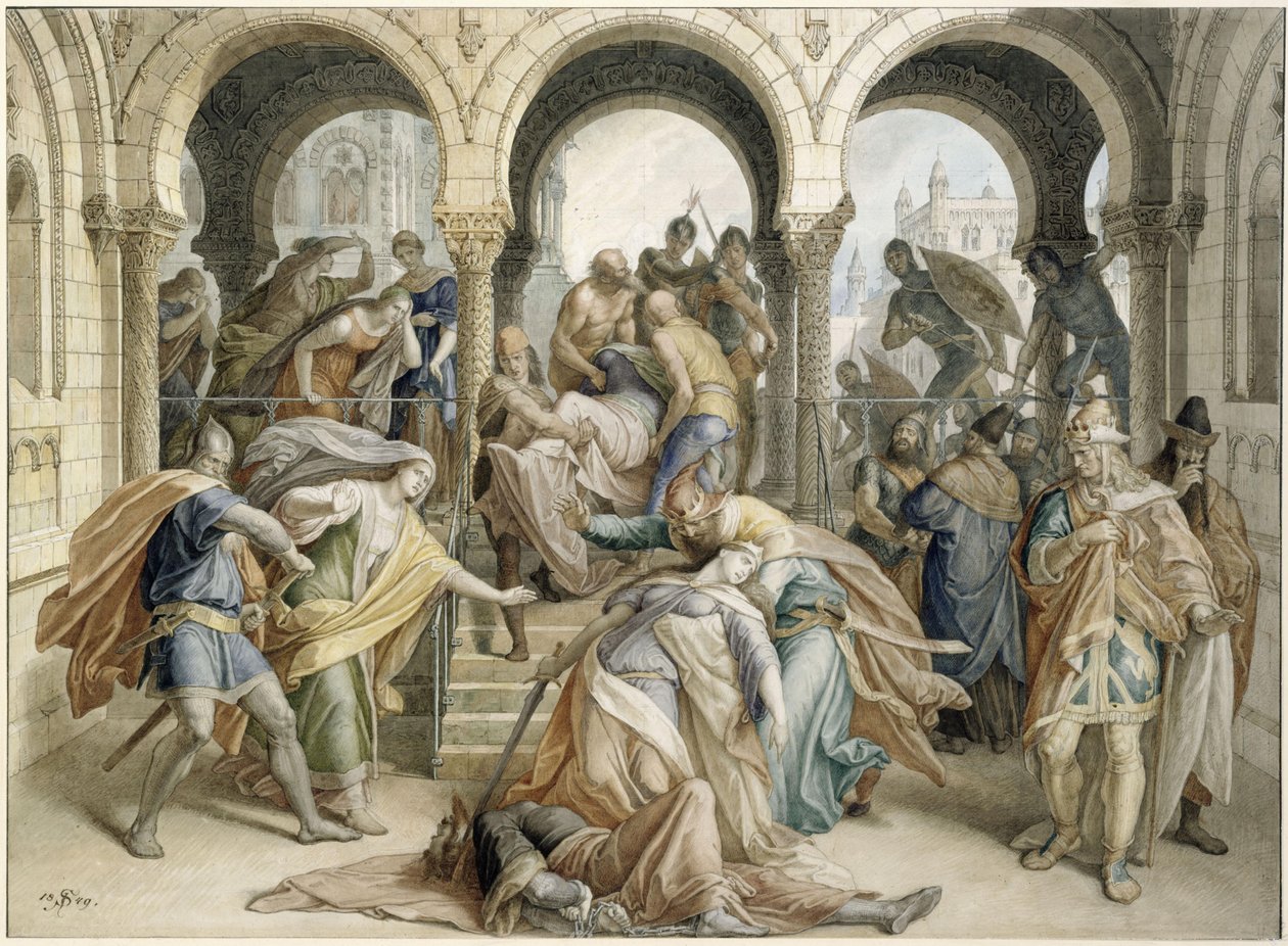 Kriemhild halála alkotó: Julius Schnorr von Carolsfeld