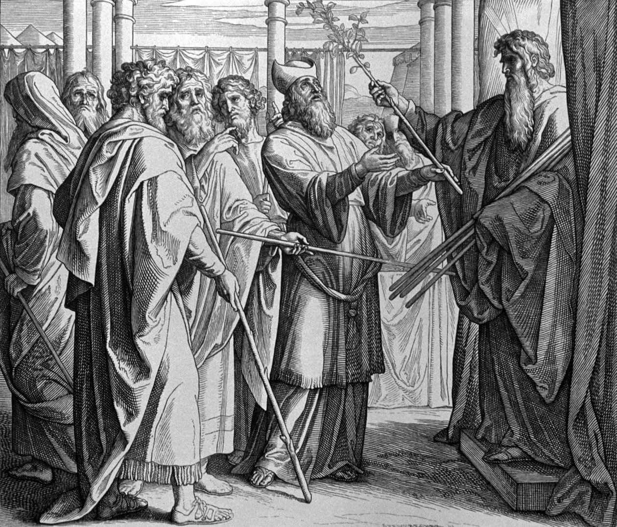 Aaron határa alkotó: Julius Schnorr von Carolsfeld