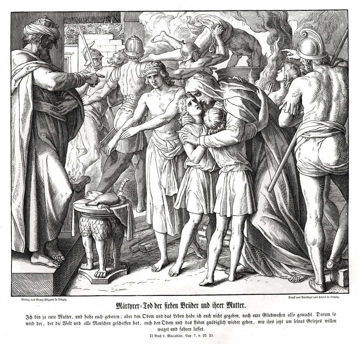 A hét fiú vértanúsága, 2 Makkabeus alkotó: Julius Schnorr von Carolsfeld