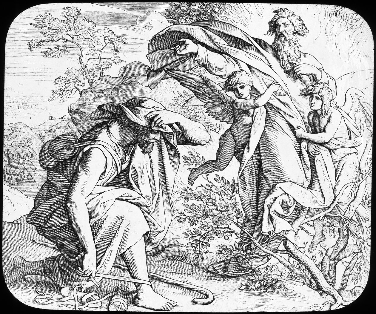 Mózes és az égő bokor, 19. század alkotó: Julius Schnorr von Carolsfeld