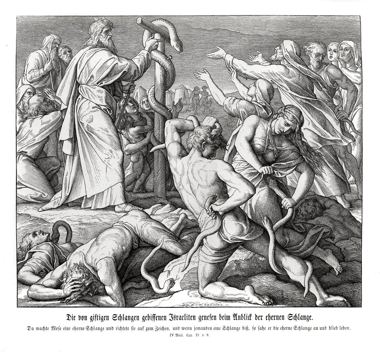 Mózes és a rézkígyó, Számok alkotó: Julius Schnorr von Carolsfeld