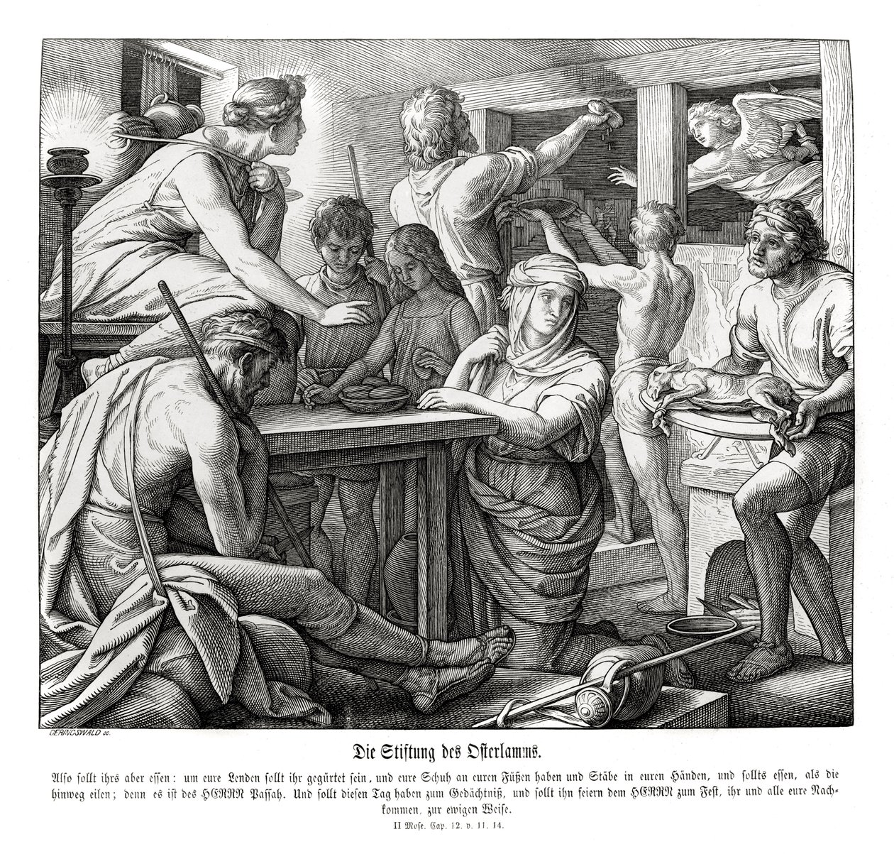 Pészach, Exodus alkotó: Julius Schnorr von Carolsfeld