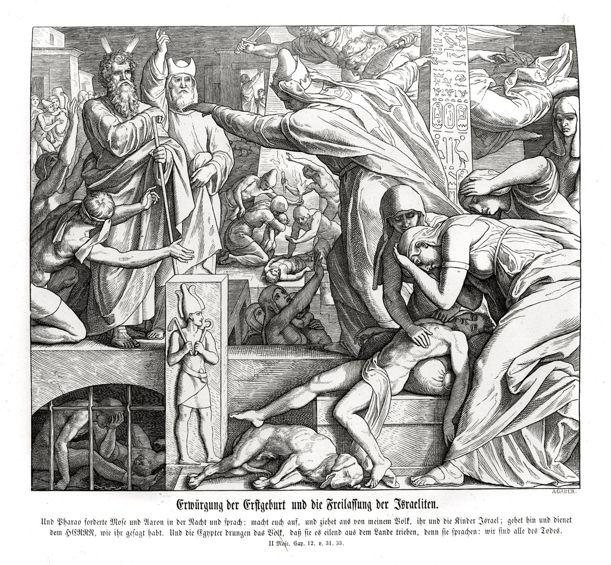 Pészach, Exodus alkotó: Julius Schnorr von Carolsfeld
