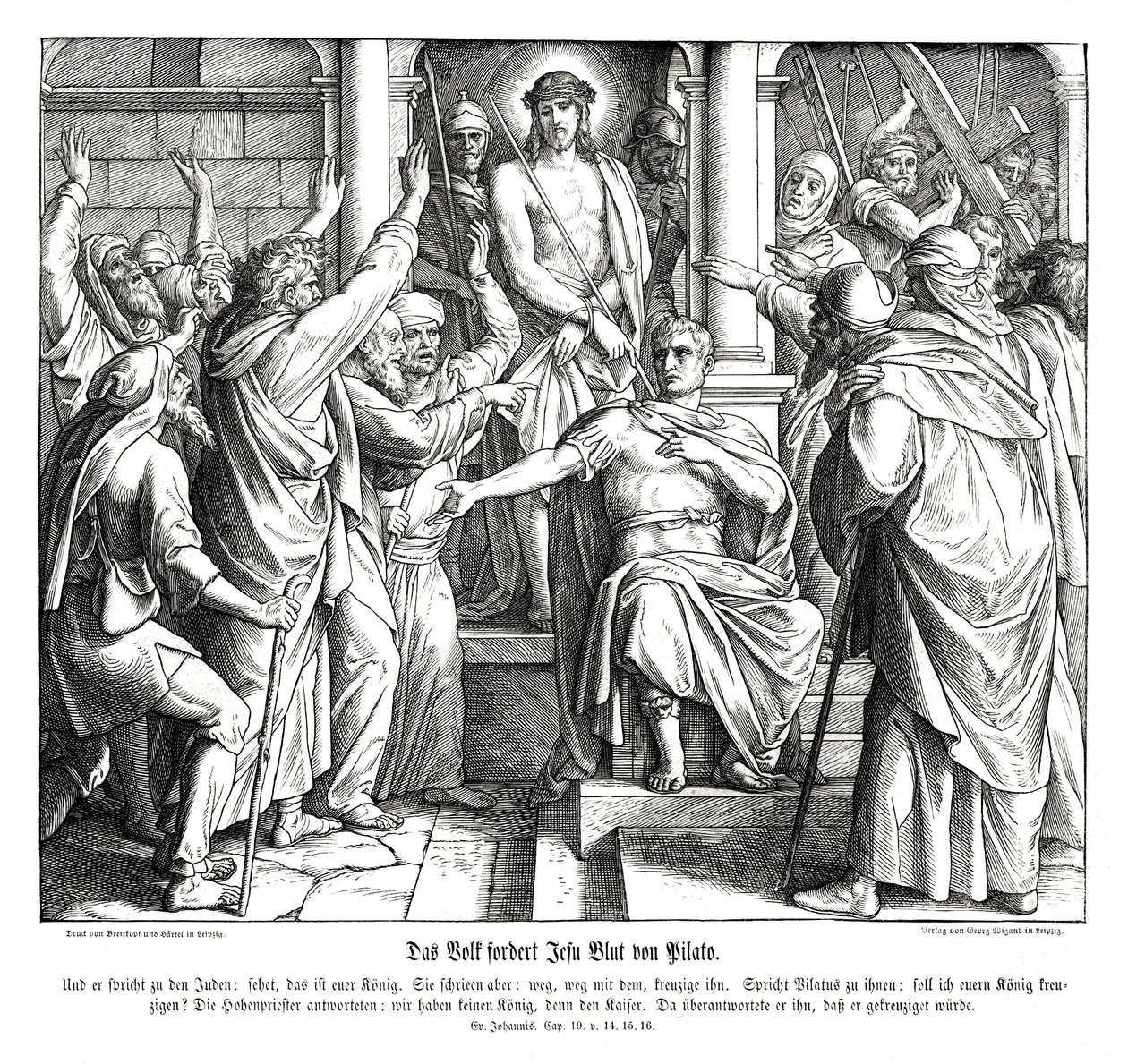Poncius Pilátus, János evangéliuma alkotó: Julius Schnorr von Carolsfeld