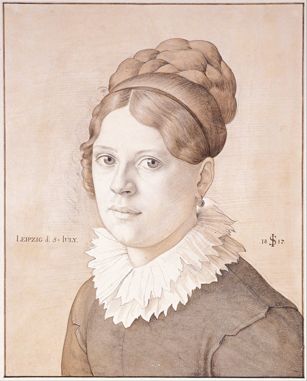 Henriette Schnorr von Carolsfeld portréja, 1817 alkotó: Julius Schnorr von Carolsfeld