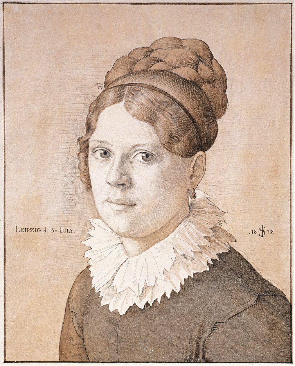 Henriette Schnorr von Carolsfeld portréja, 1817 alkotó: Julius Schnorr von Carolsfeld