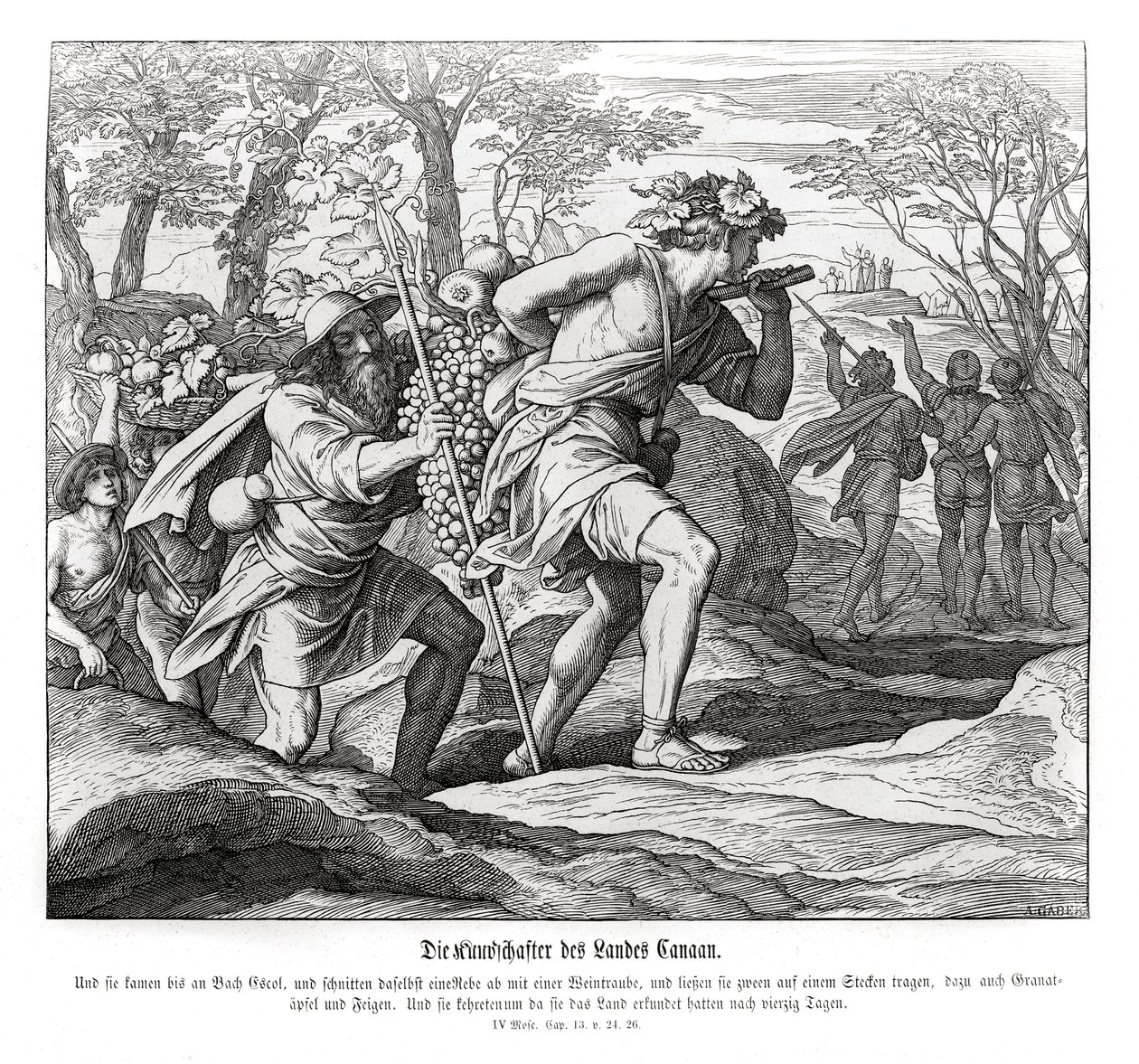 Cserkészek Kánaán földjére, Numbers alkotó: Julius Schnorr von Carolsfeld