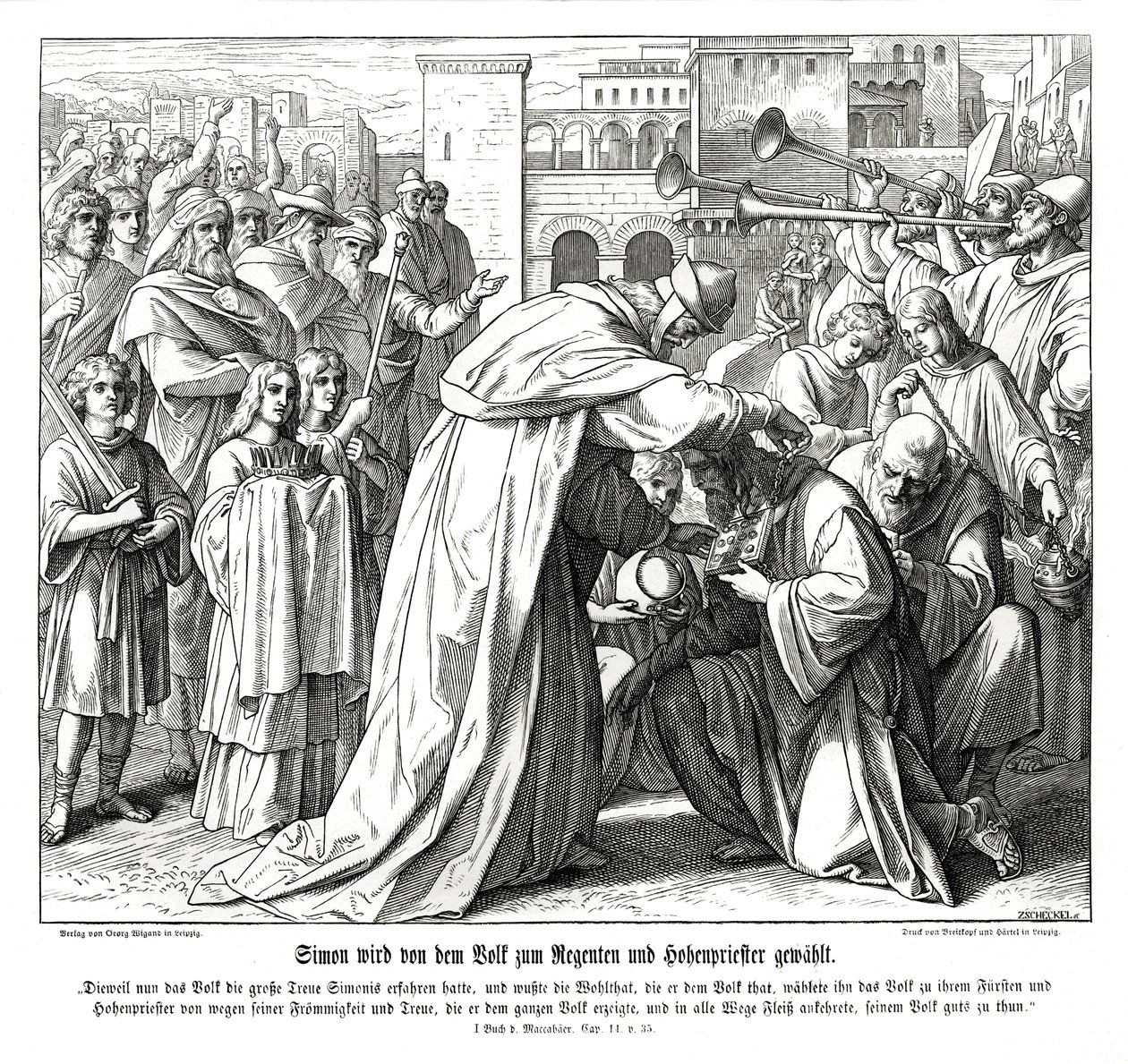 Simont főpappá nevezik ki alkotó: Julius Schnorr von Carolsfeld