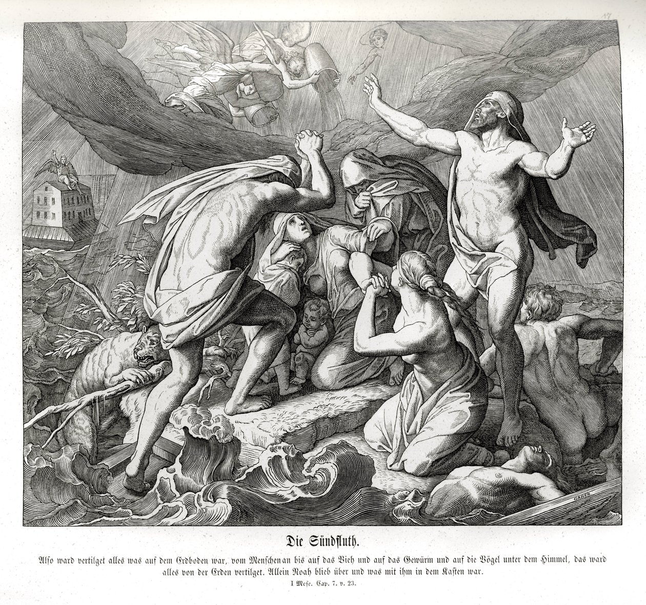 Az özönvíz, Genesis alkotó: Julius Schnorr von Carolsfeld