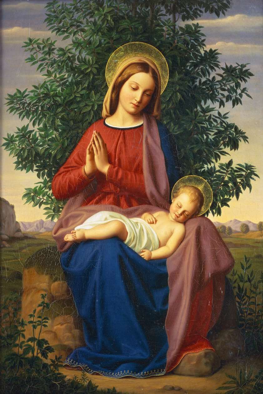 A Madonna és a gyermek, 1855 alkotó: Julius Schnorr von Carolsfeld