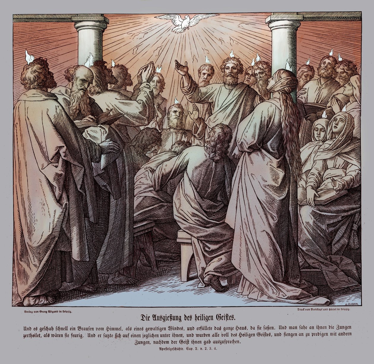 Az apostolok megteltek Szentlélekkel, ApCsel alkotó: Julius Schnorr von Carolsfeld