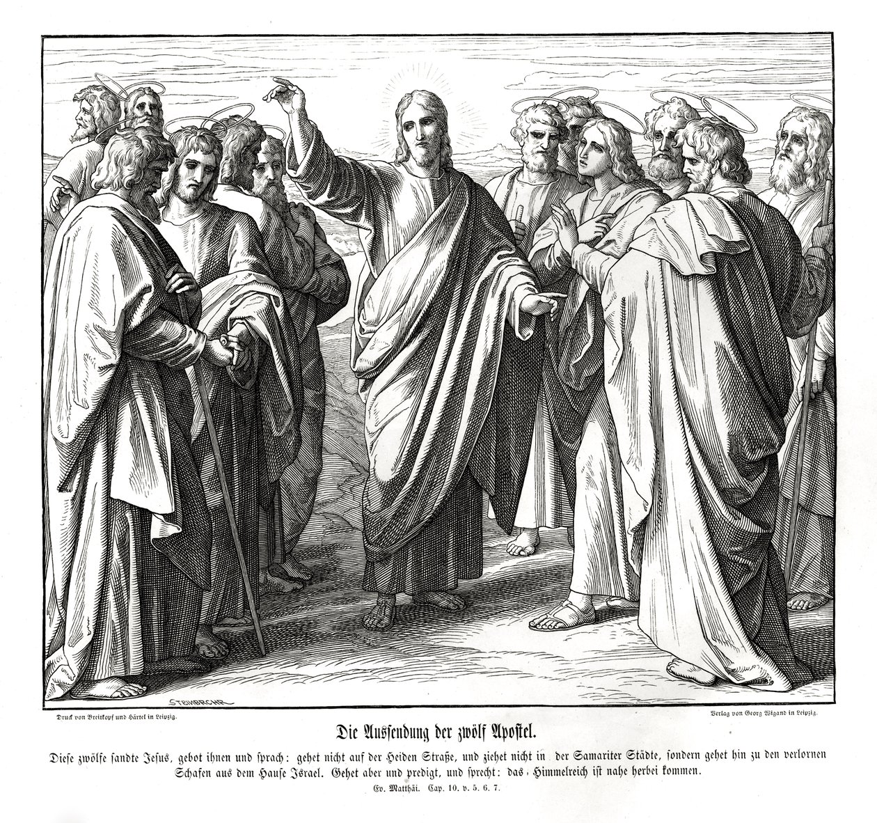 A tizenkét apostol, Máté evangéliuma alkotó: Julius Schnorr von Carolsfeld