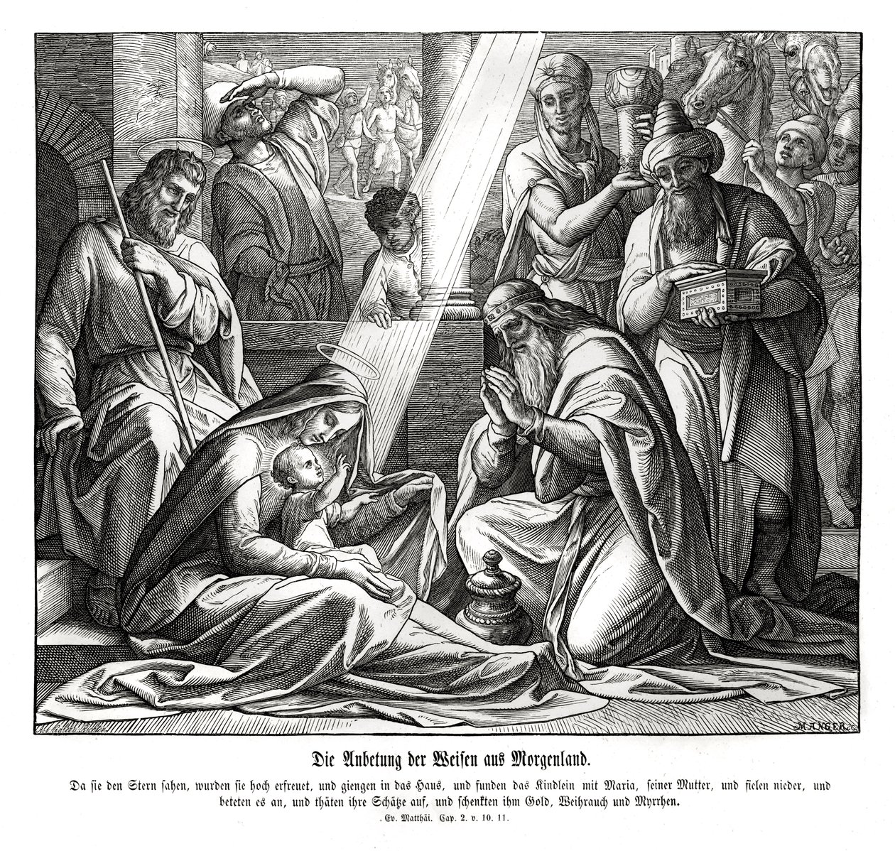 Bölcsek, Máté evangéliuma alkotó: Julius Schnorr von Carolsfeld