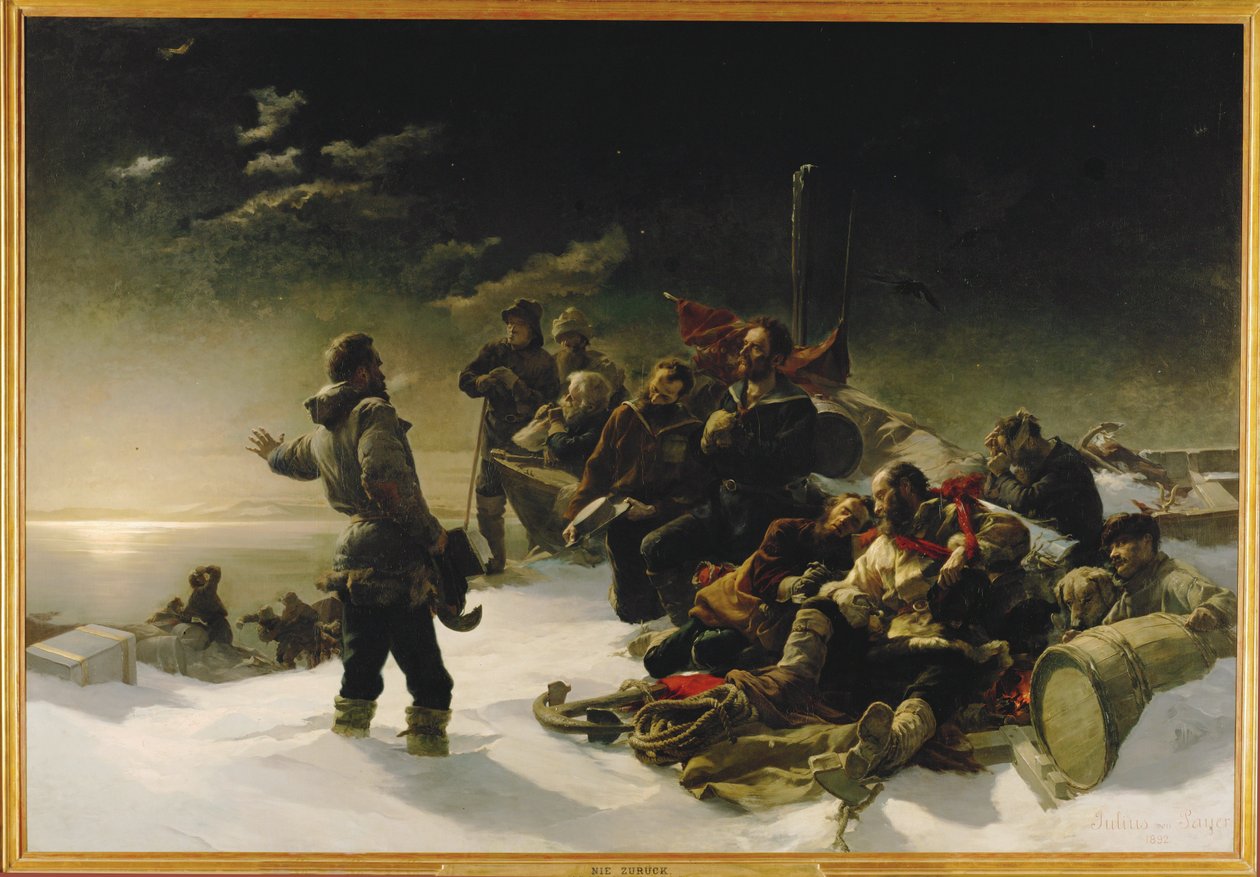 Két osztrák tiszt, Julius von Payer és Karl Weyprecht ... (festmény, vászon) alkotó: Julius Von Payer