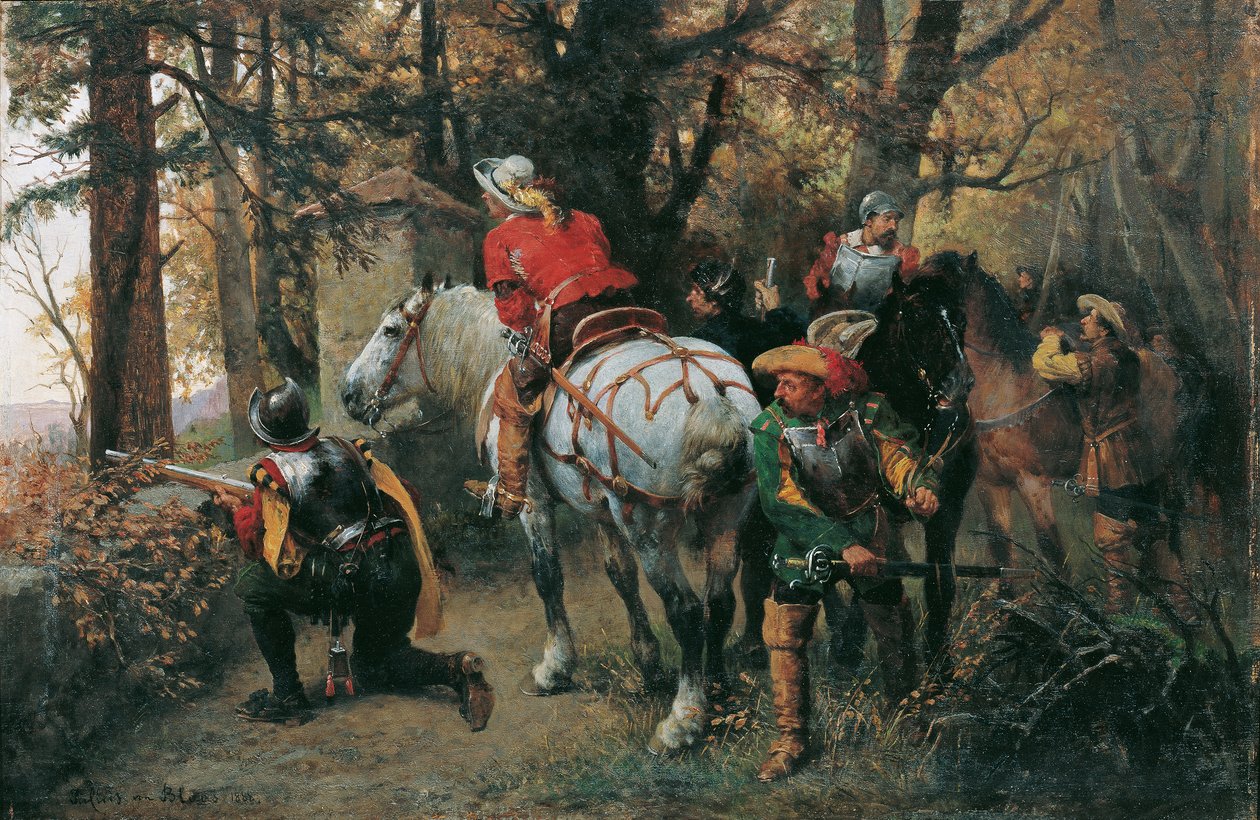 ellenséges felderítés alkotó: Julius von Blaas d. Ä.