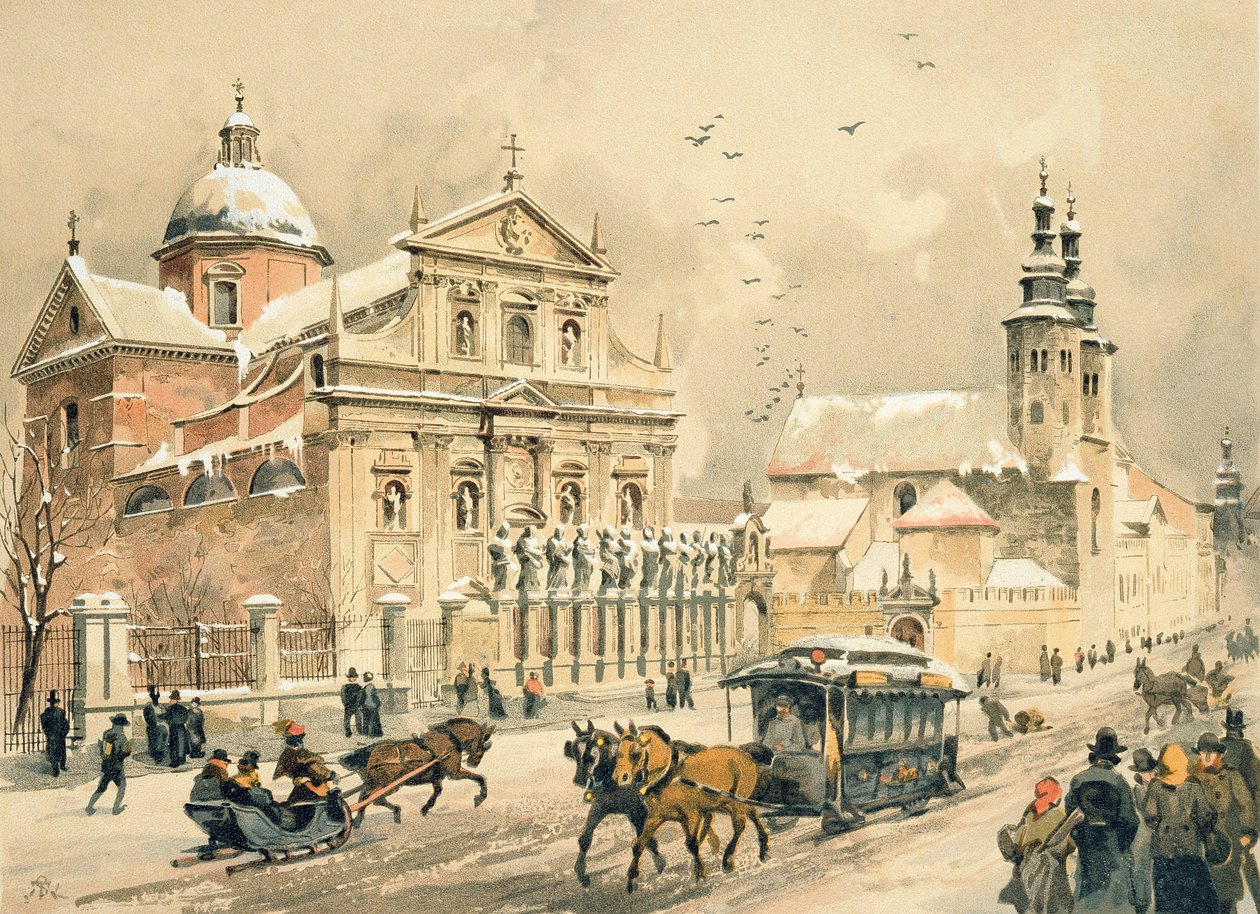 SS templom. Péter és Pál, Krakkó, „Krakkó város drágakövei” című művéből, 1899-ben alkotó: Juliusza and Tondosa Kossaka