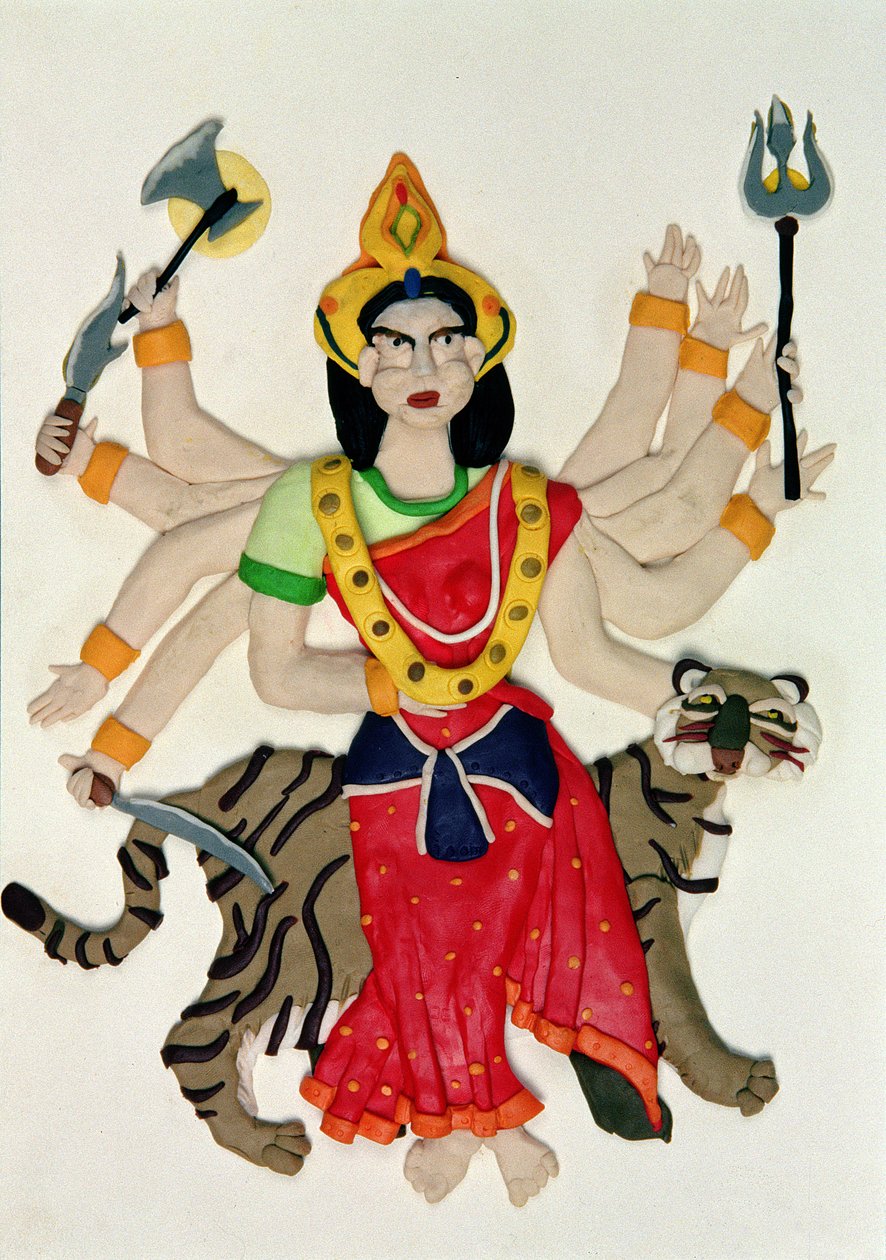 Durga (olaj és agyag papíron) alkotó: Jung Sook Nam