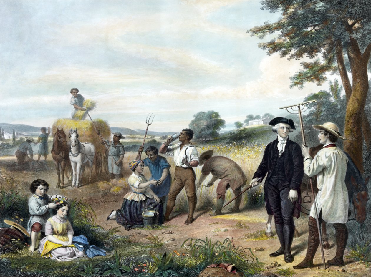 George Washington élete - The Farmer, pub. 1853 alkotó: Junius Brutus Stearns