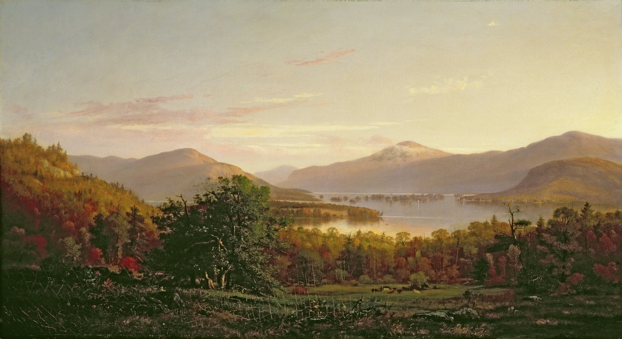 Kilátás a George-tóra alkotó: Junius R. Sloan